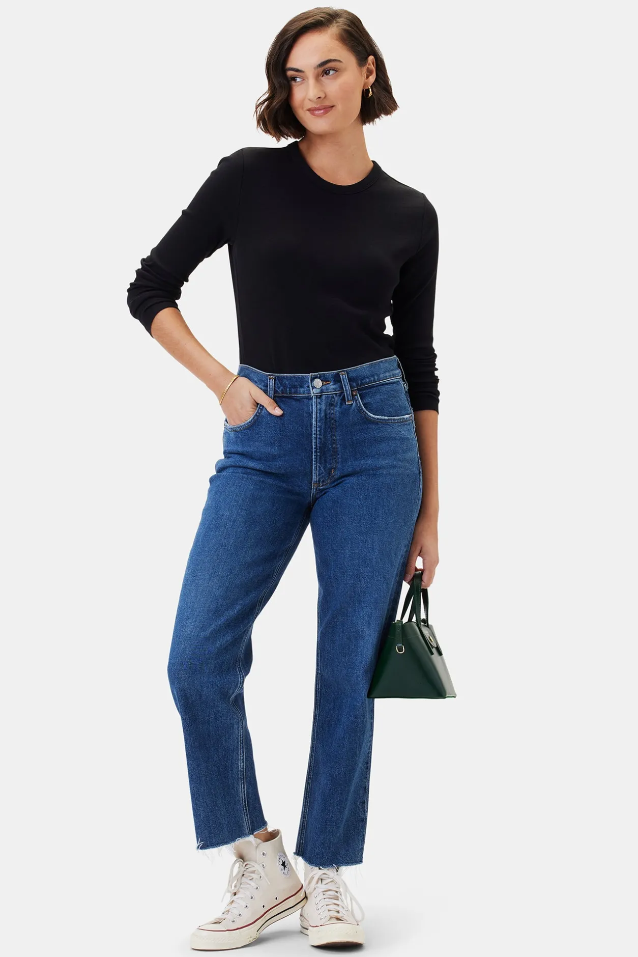 Amour Vert Denim | Pants*AGOLDE Kye Mid Rise Straight Crop Jean