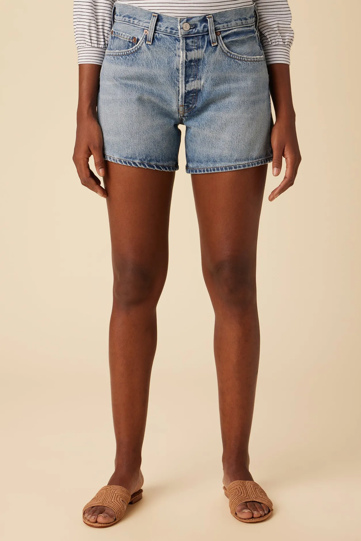 Amour Vert Clearance*AGOLDE Parker Long Denim Short