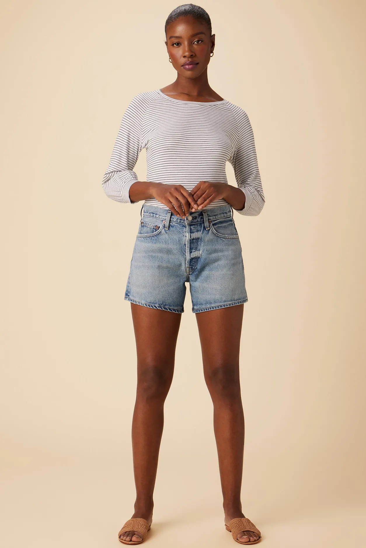 Amour Vert Clearance*AGOLDE Parker Long Denim Short