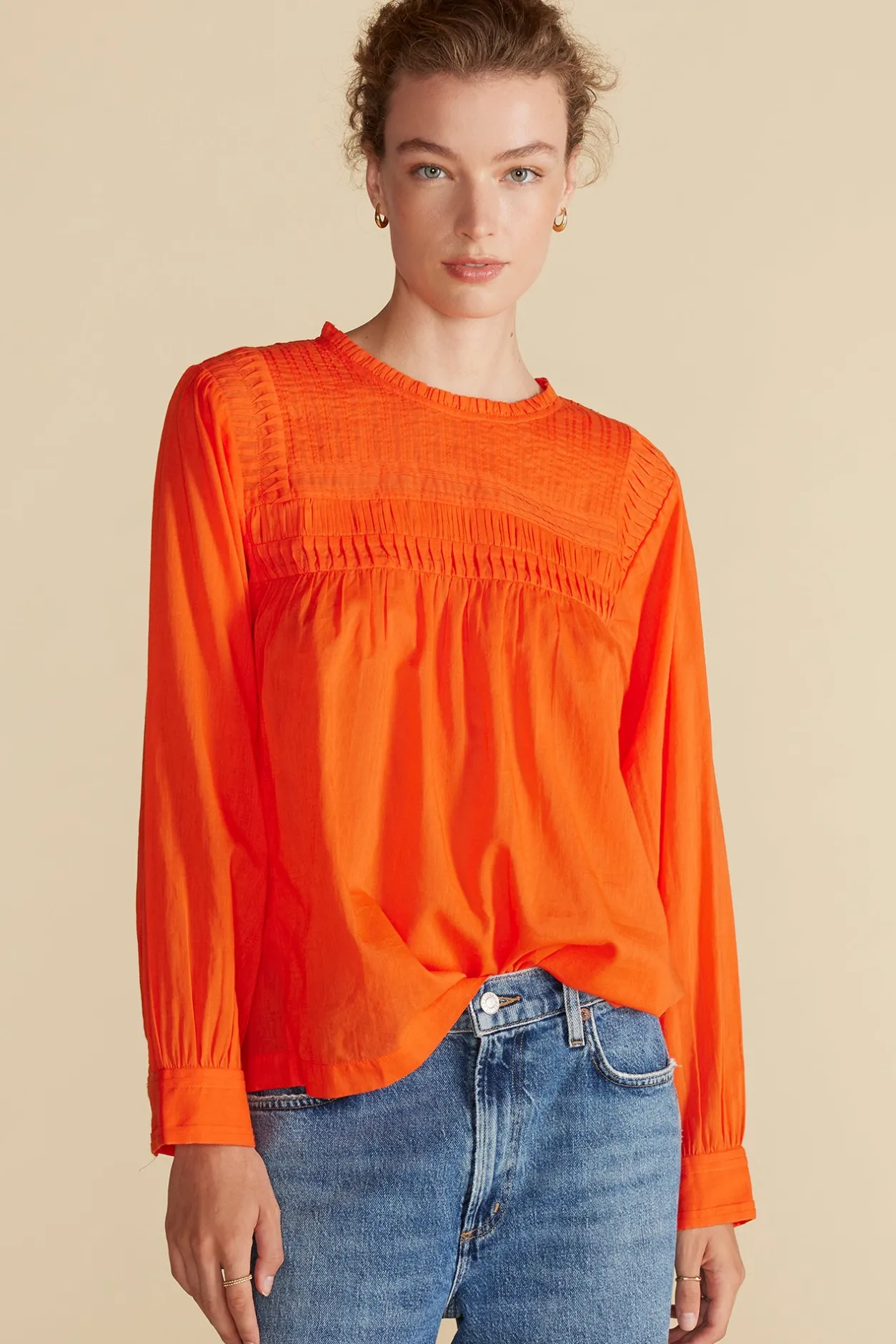 Amour Vert Blouses & Shirts | Tops*Aida Long Sleeve Organic Cotton Blouse