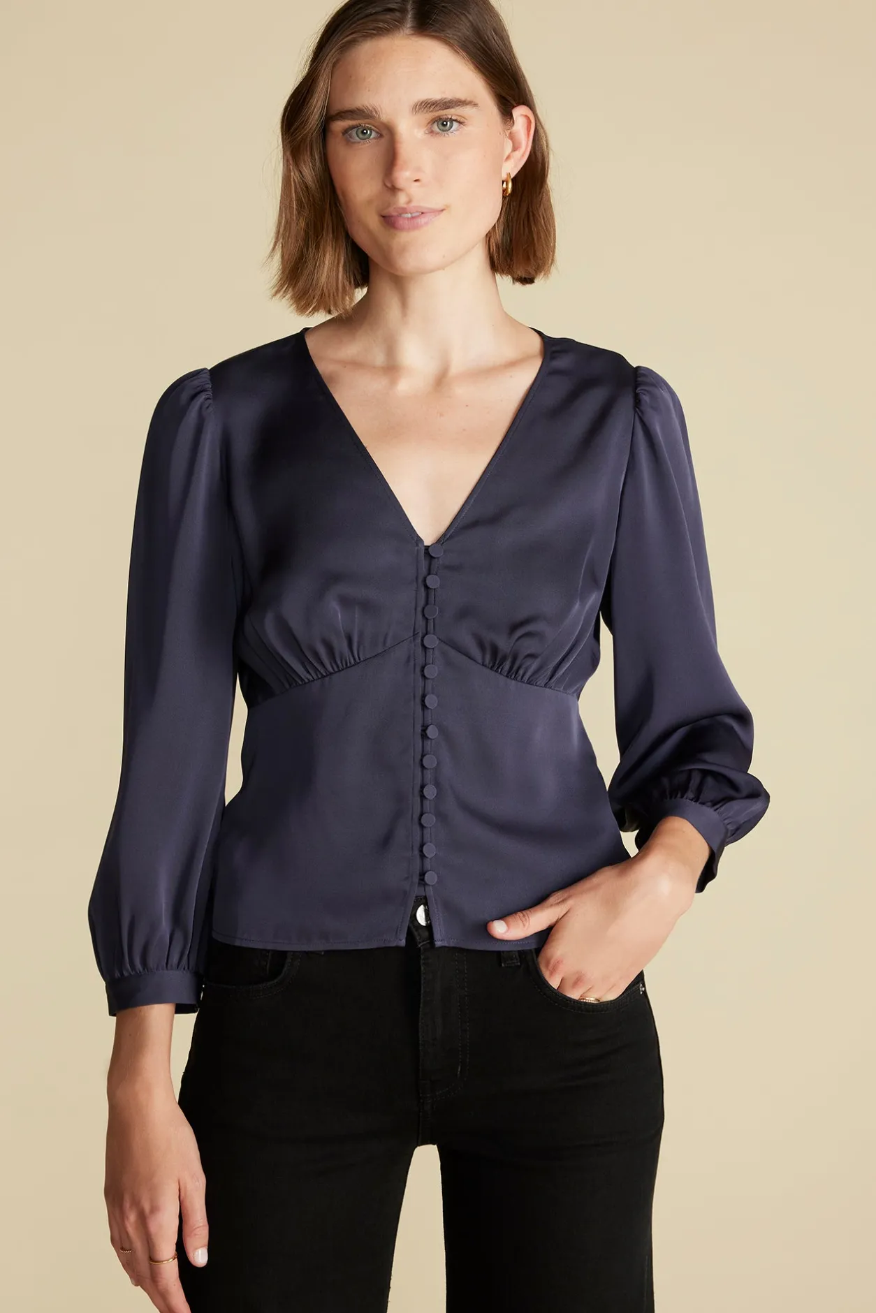 Amour Vert Blouses & Shirts | Tops*Aurelie Stretch Silk Bustier Blouse