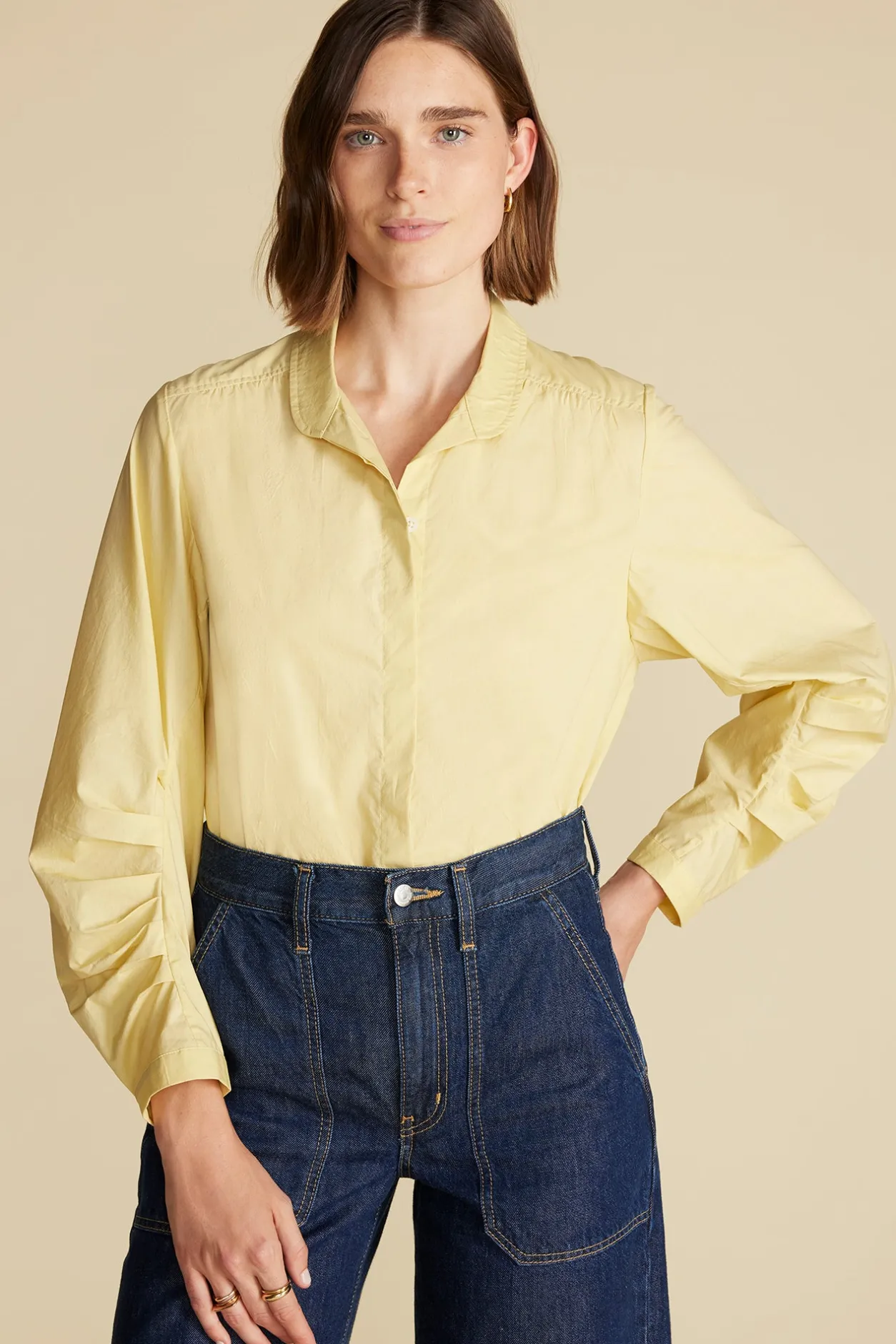 Amour Vert Blouses & Shirts | Tops*Averi Pleated Poplin Blouse