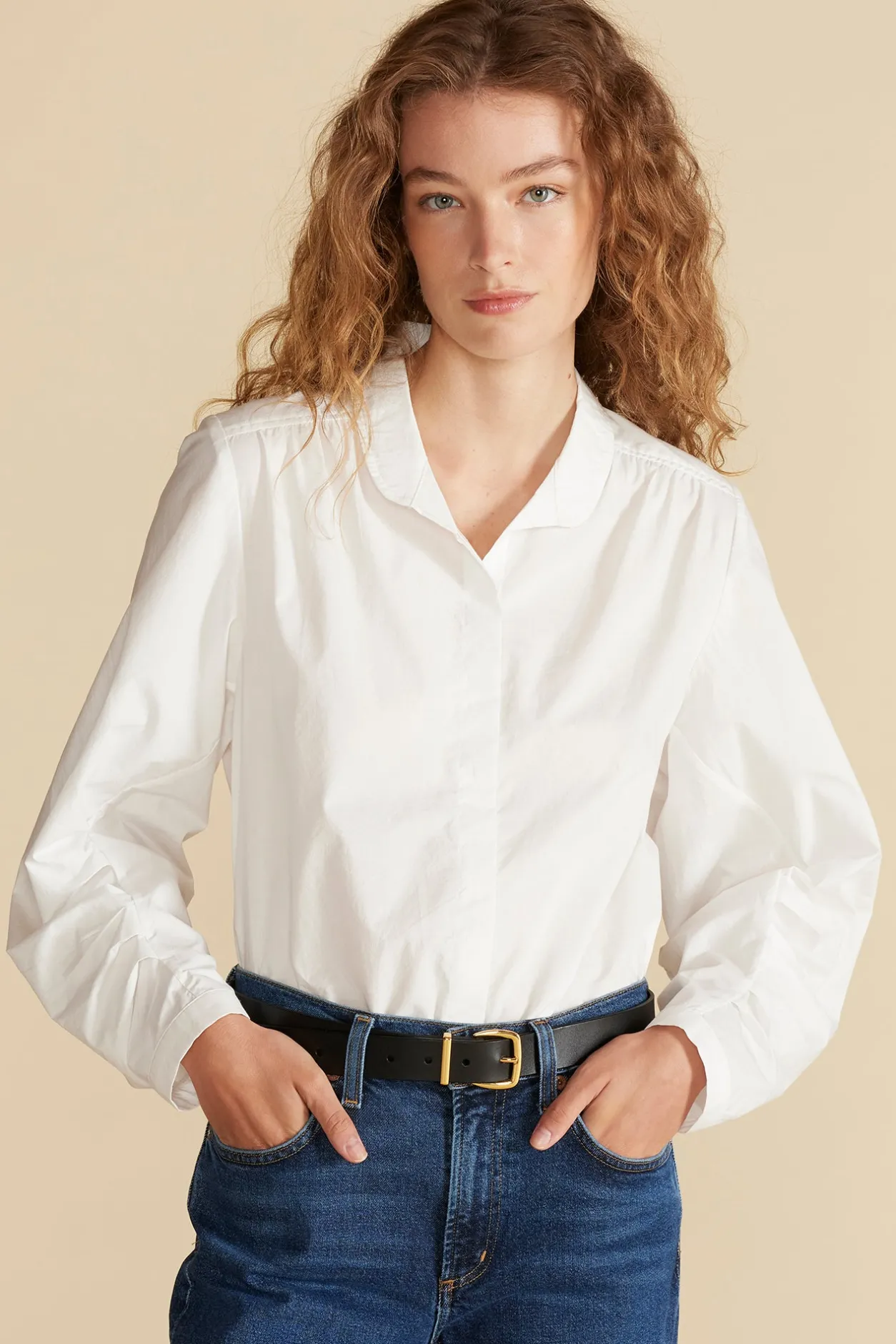 Amour Vert Blouses & Shirts | Tops*Averi Pleated Poplin Blouse