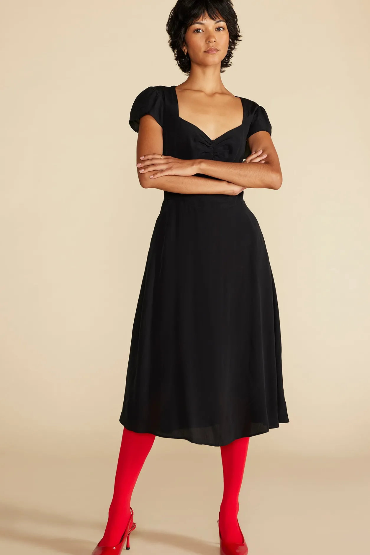 Amour Vert Dresses | Clearance*Beryl Crepe Midi Dress