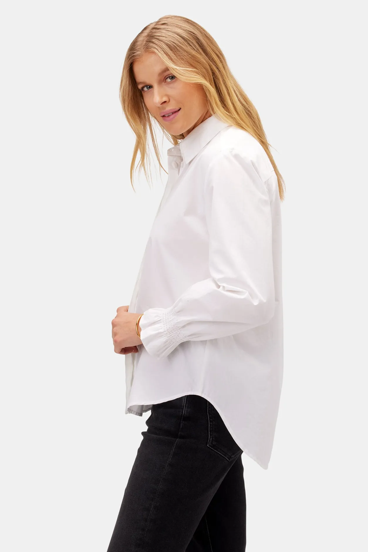 Amour Vert Tops | Clearance*Bixby Organic Cotton Poplin Blouse