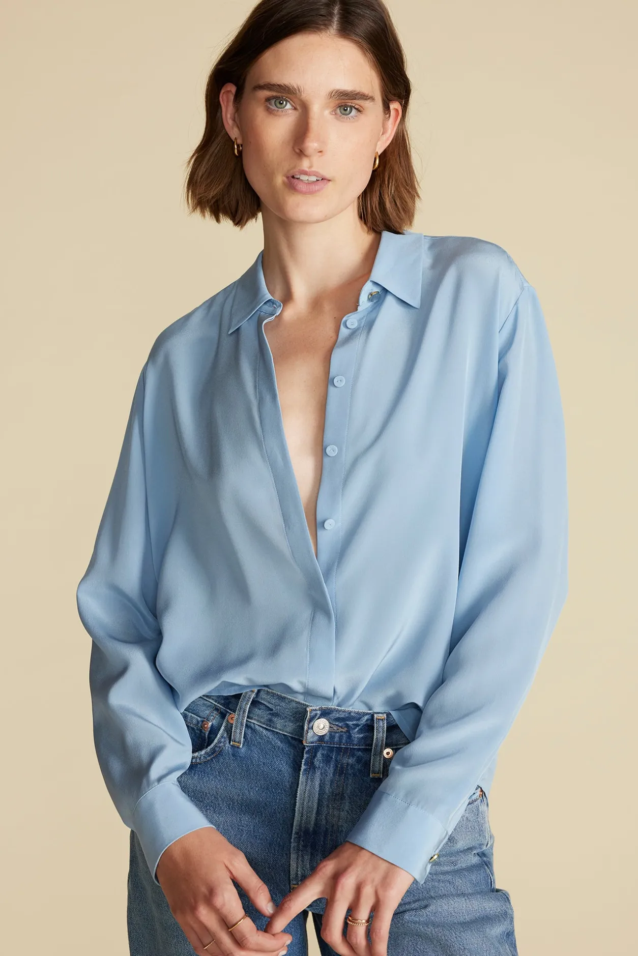 Amour Vert Tops | Blouses & Shirts*Bixby Washable Silk Blouse