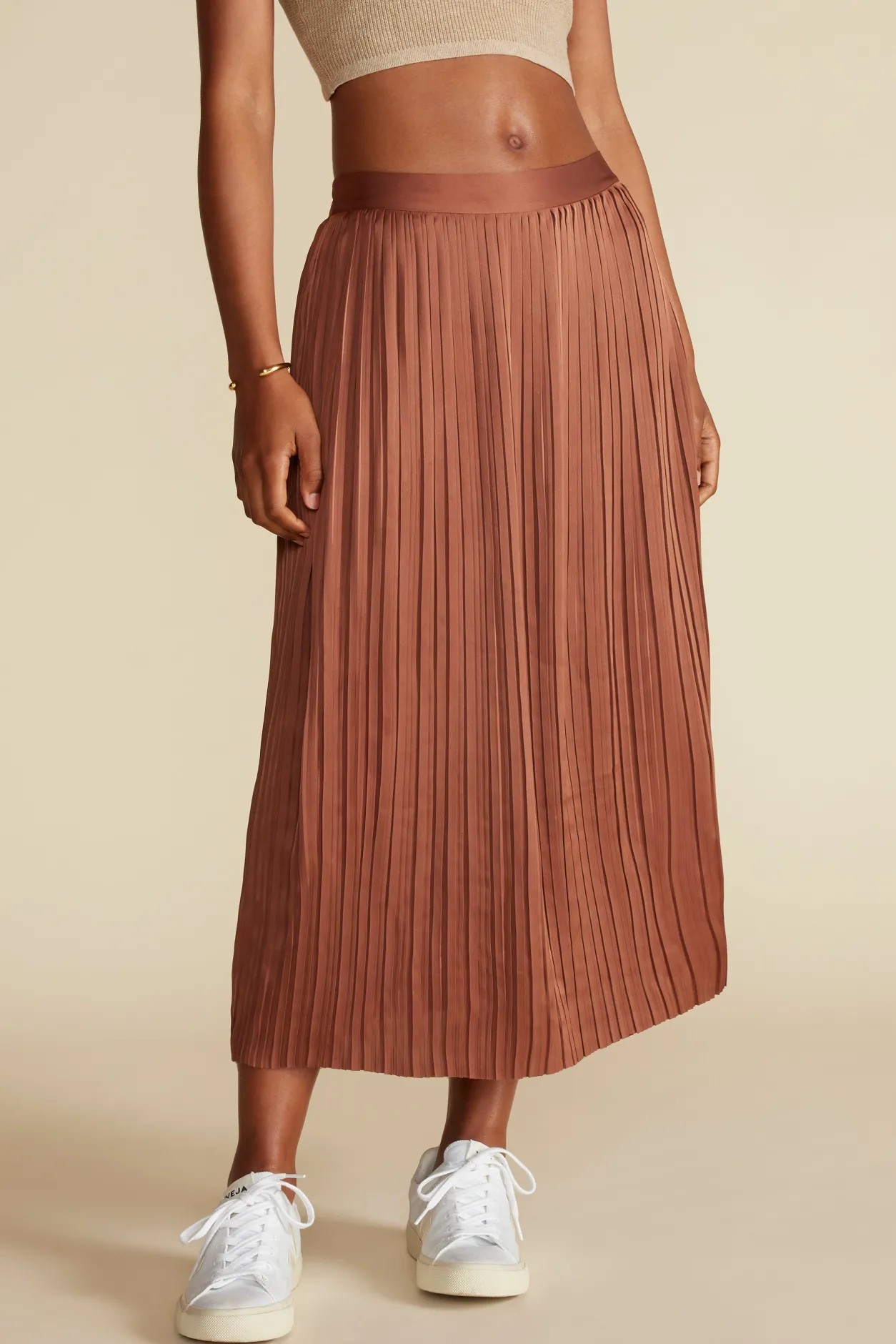 Amour Vert Skirts | Clearance*Blaze Pleated Recycled Sateen Skirt