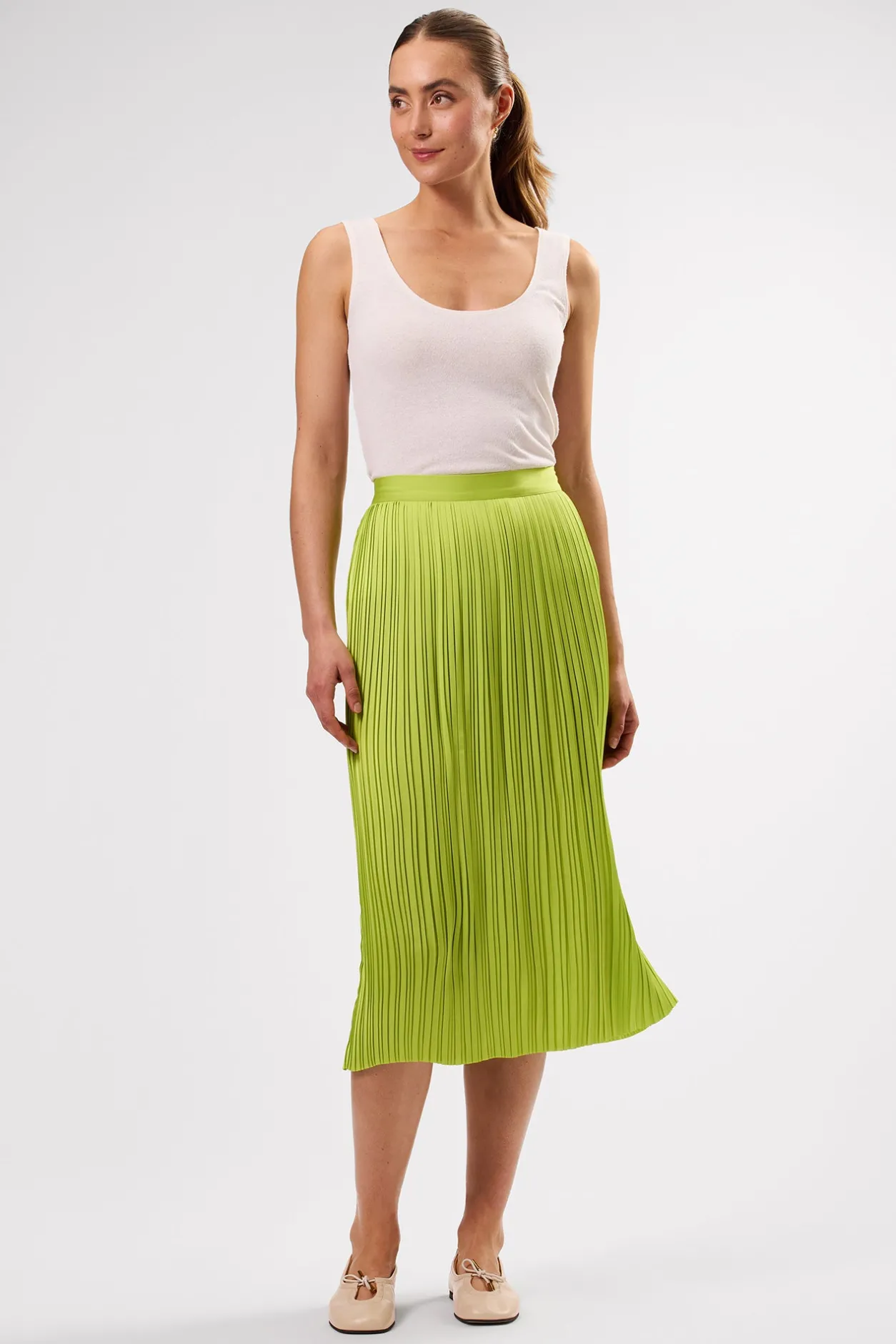 Amour Vert Skirts | Clearance*Blaze Pleated Recycled Sateen Skirt