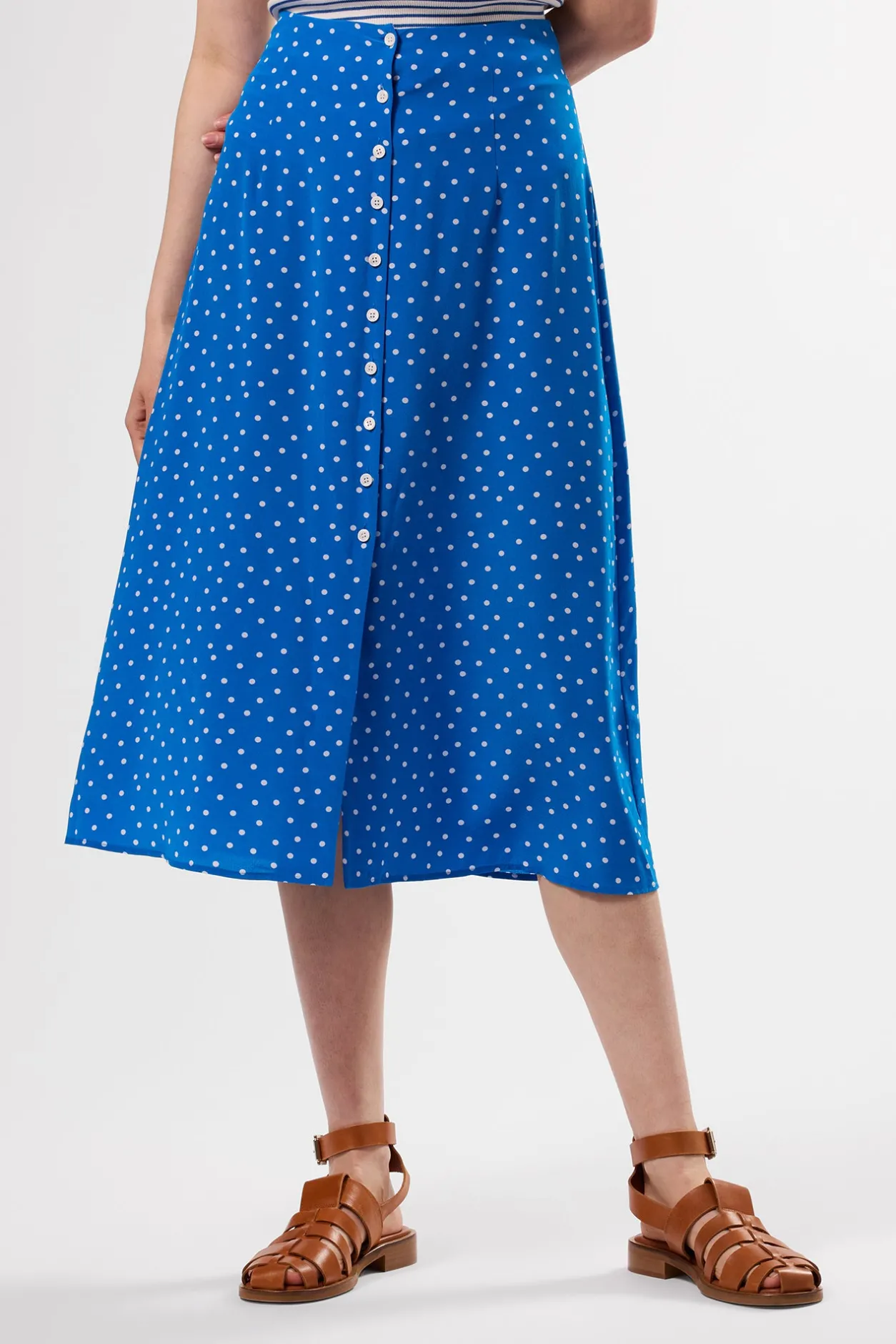 Amour Vert Skirts | Clearance*Button Front Washable Silk Skirt