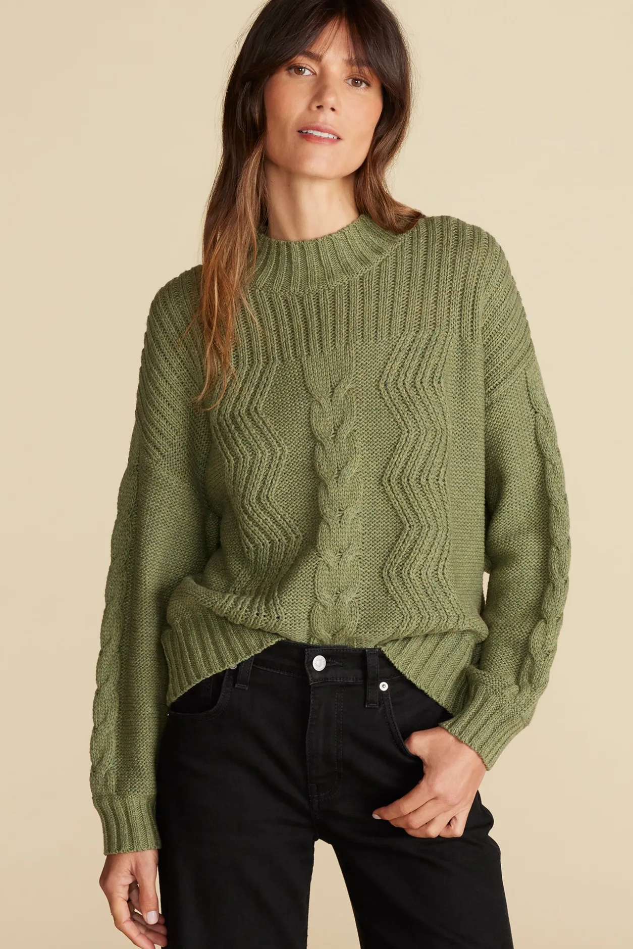 Amour Vert Sweaters & Cardigans*Cameryn Cable Knit Wool Sweater