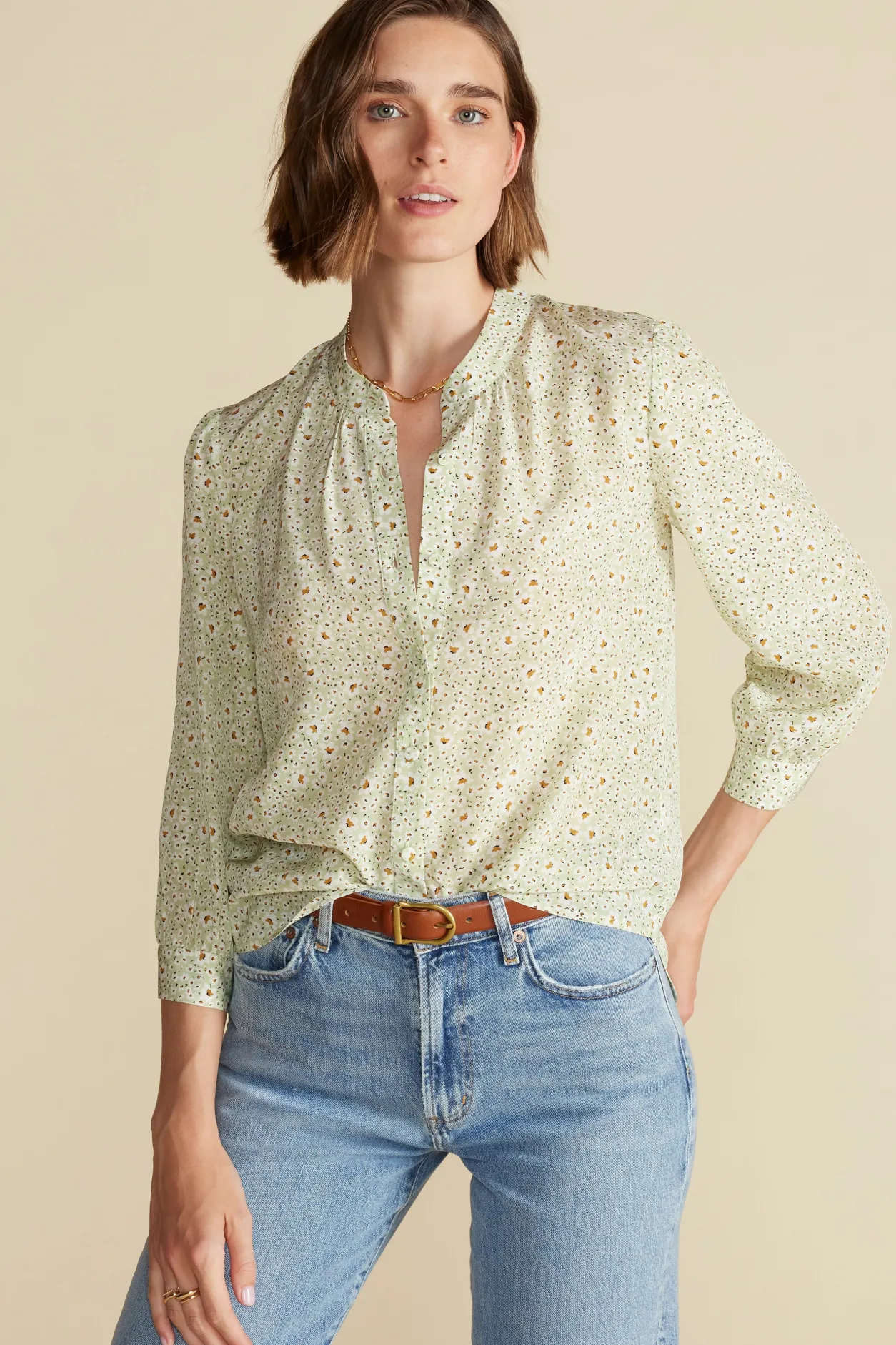 Amour Vert Tops | Clearance*Charlotte Washable Silk Blouse