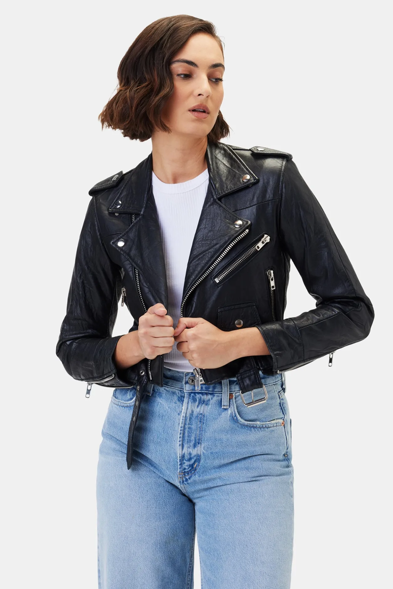 Amour Vert Jackets & Outerwear*Deadwood Joan Leather Biker Jacket