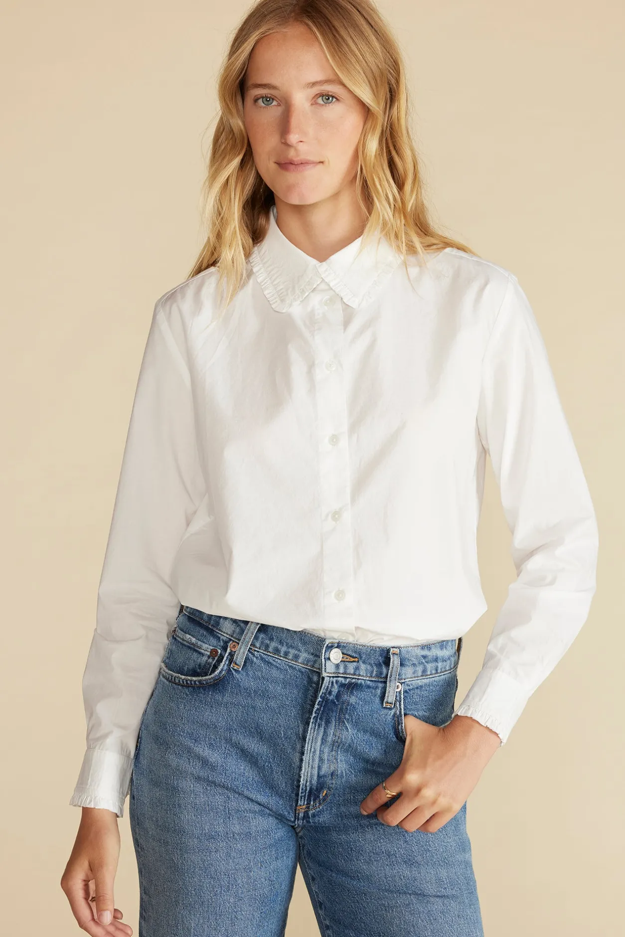 Amour Vert Blouses & Shirts | Tops*Edelie Ruffled Poplin Shirt