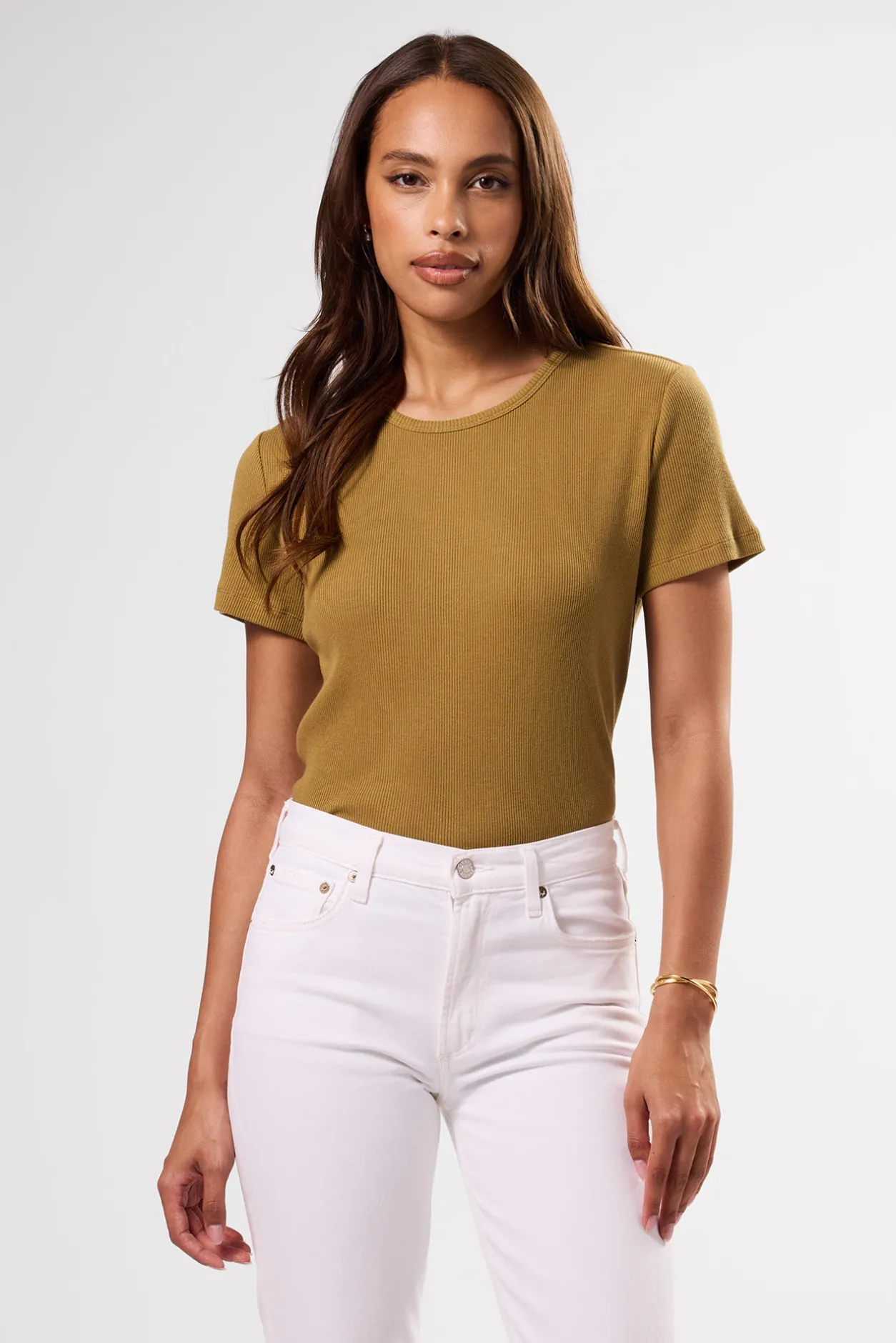 Amour Vert Tops | Tees*Eleanor Organic Cotton Modal Rib Tee