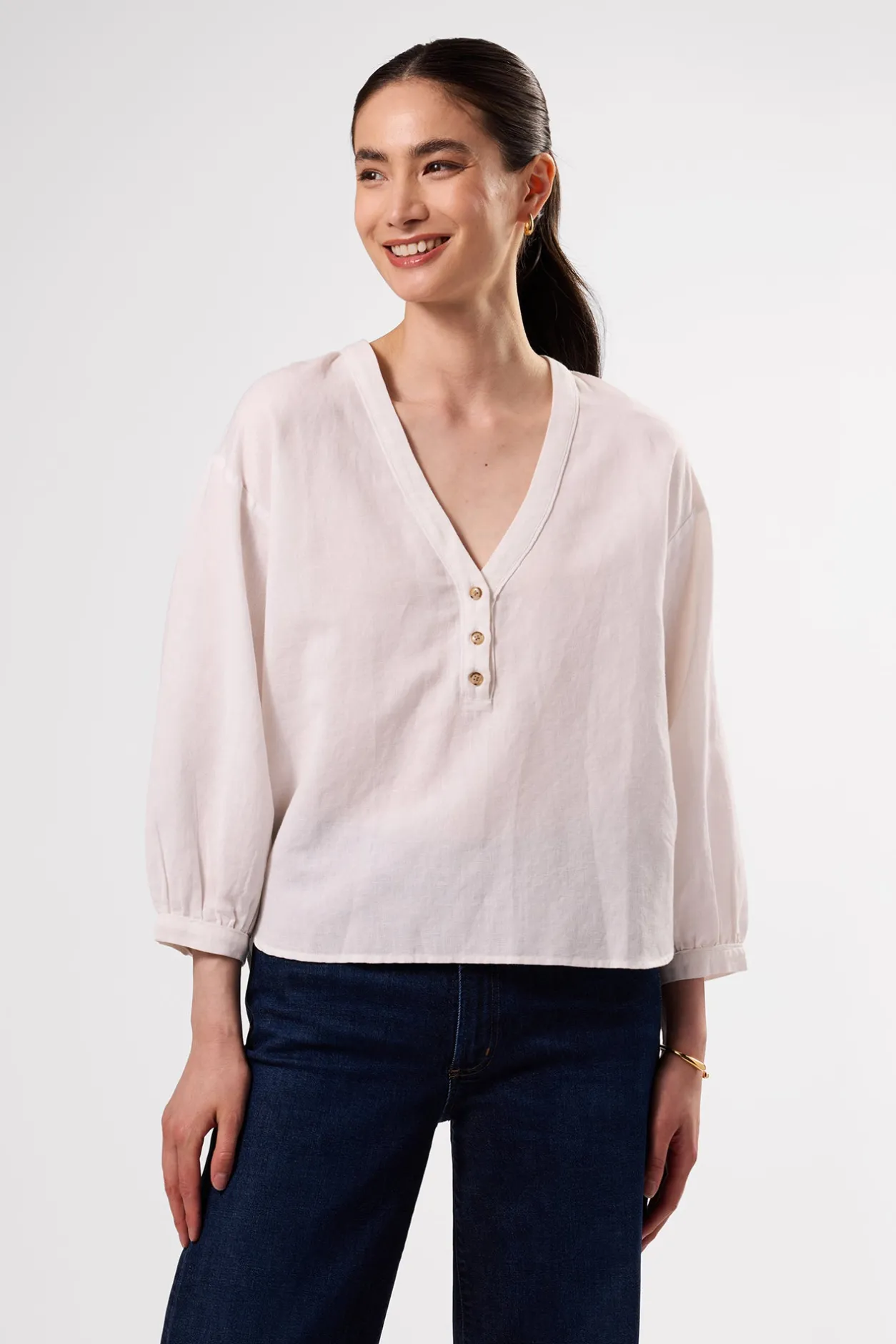 Amour Vert Tops | Clearance*Esme Cotton Linen Blouse