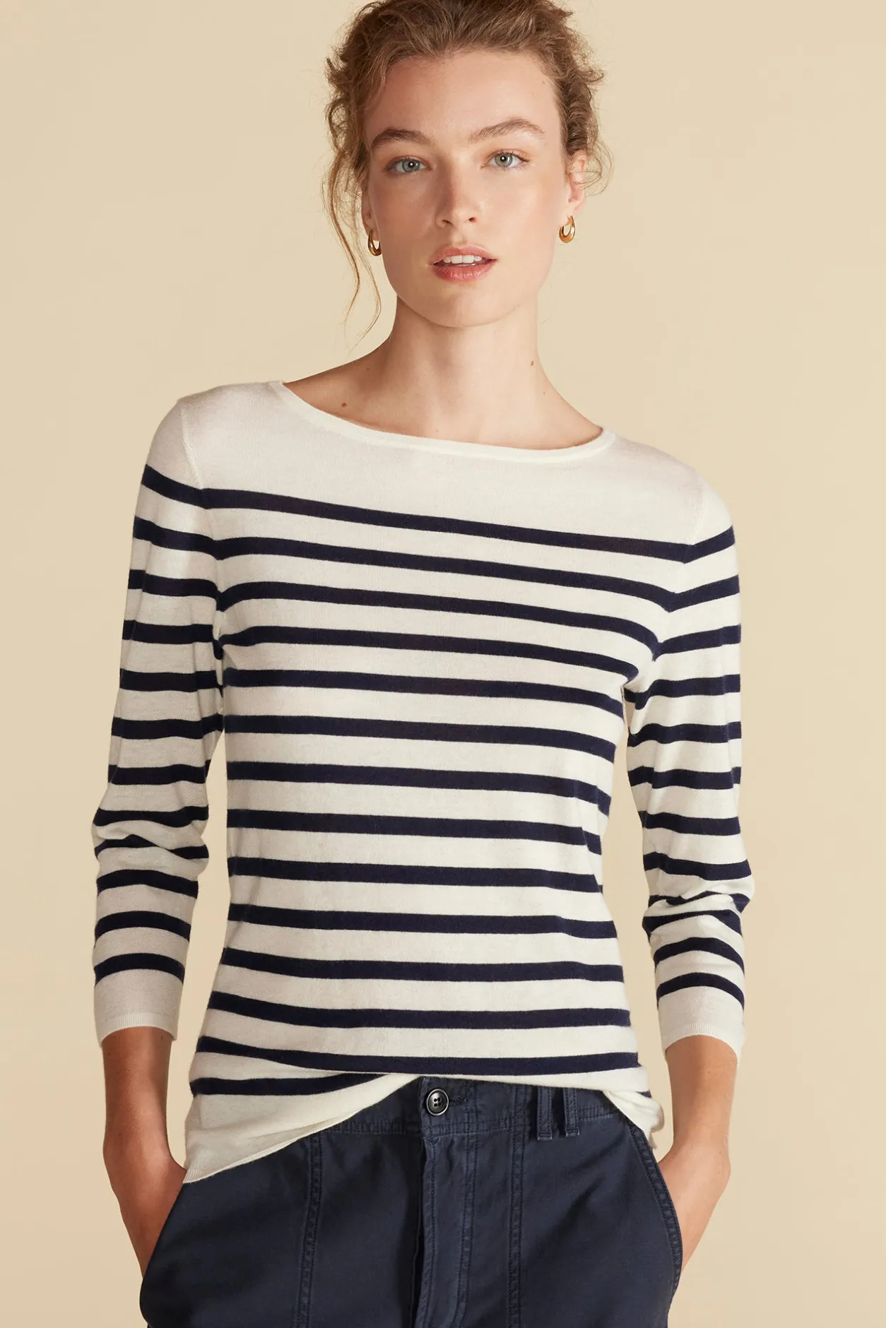 Amour Vert Sweaters & Cardigans*Fran Boatneck Striped Cashmere Sweater