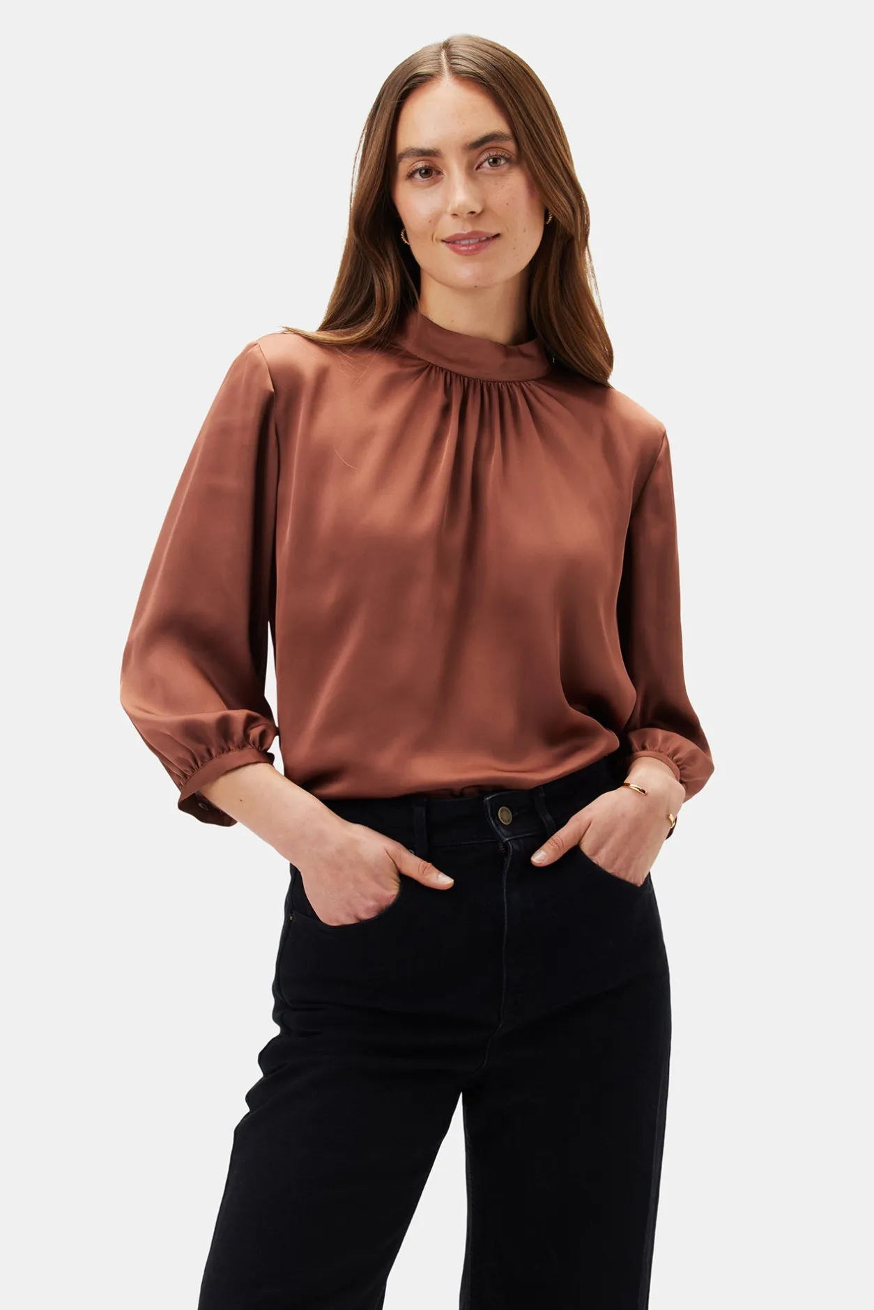 Amour Vert Tops | Clearance*Jeanne 3/4 Sleeve Blouse