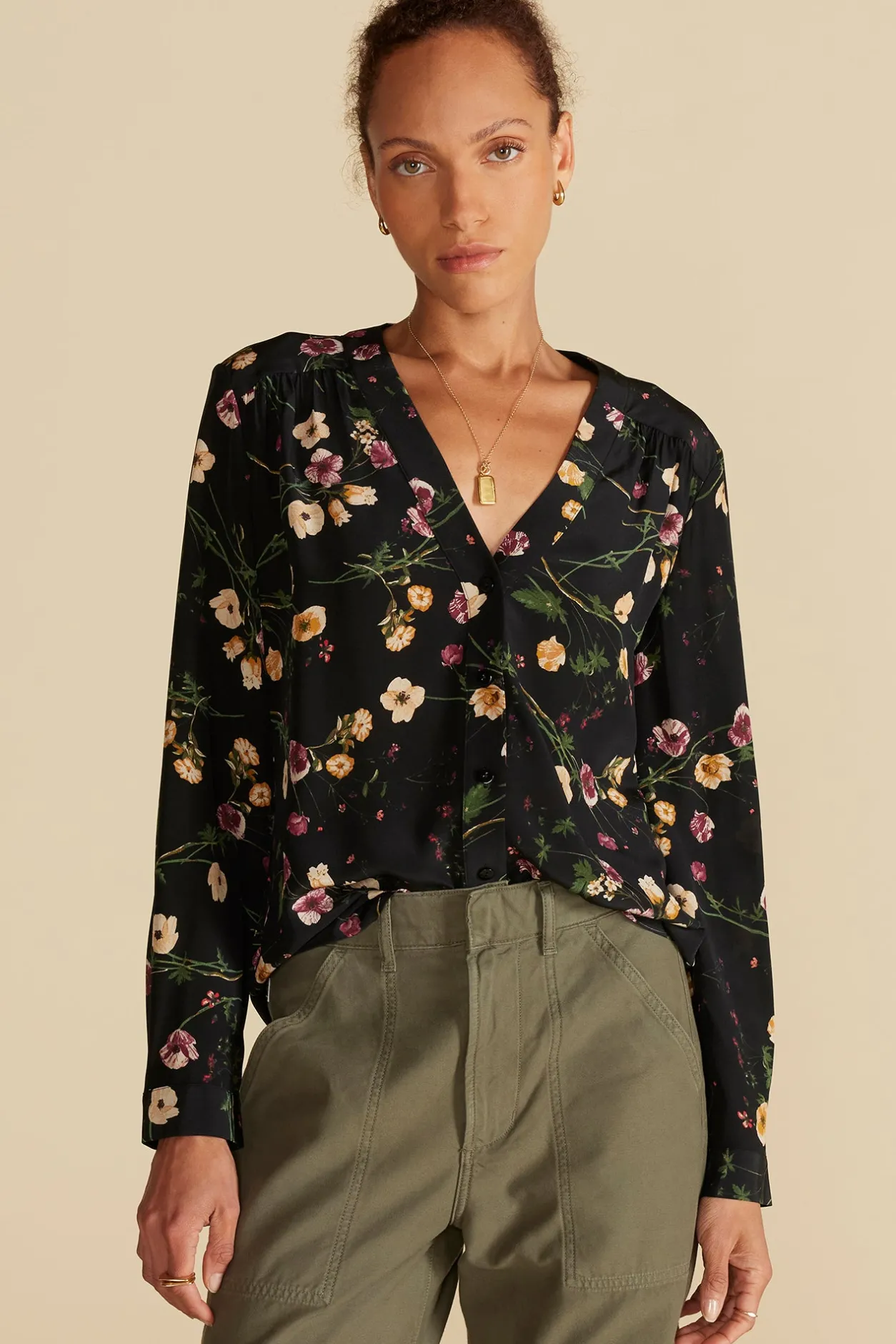 Amour Vert Blouses & Shirts | Tops*Kaya Washable Silk Blouse