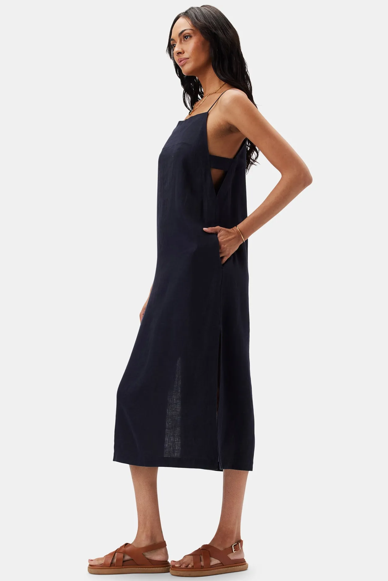 Amour Vert Dresses | Clearance*Lilly Pilly Kai Organic Linen Slip Dress