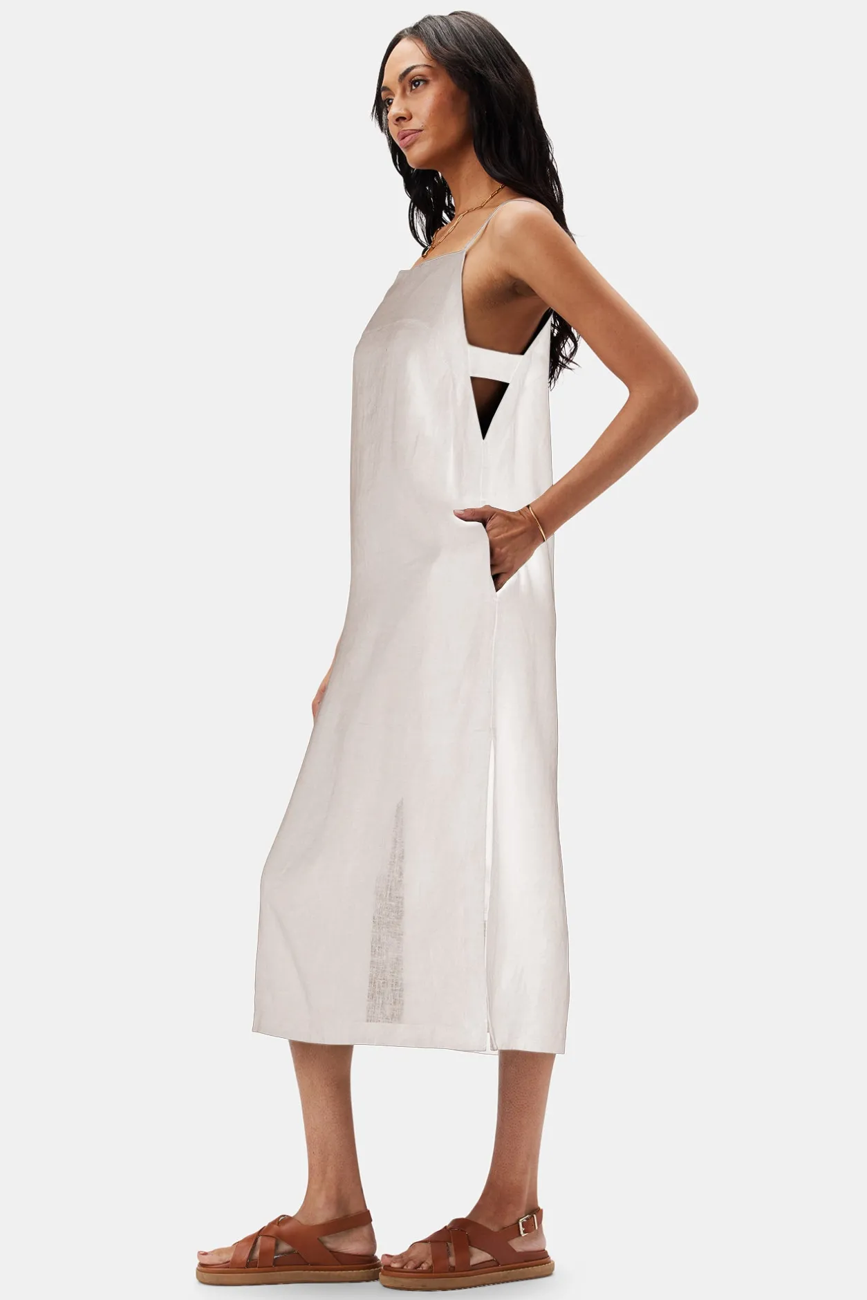 Amour Vert Dresses | Clearance*Lilly Pilly Kai Organic Linen Slip Dress