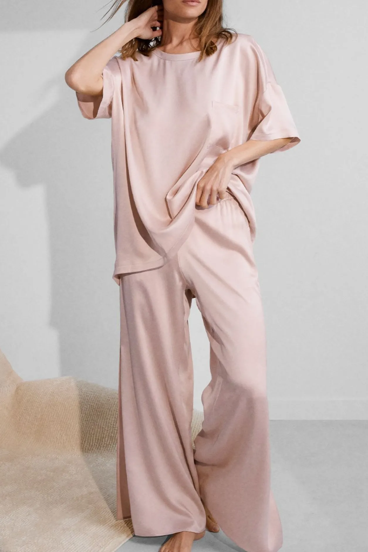 Amour Vert Loungewear*Lunya Washable Silk Tee Pant Set