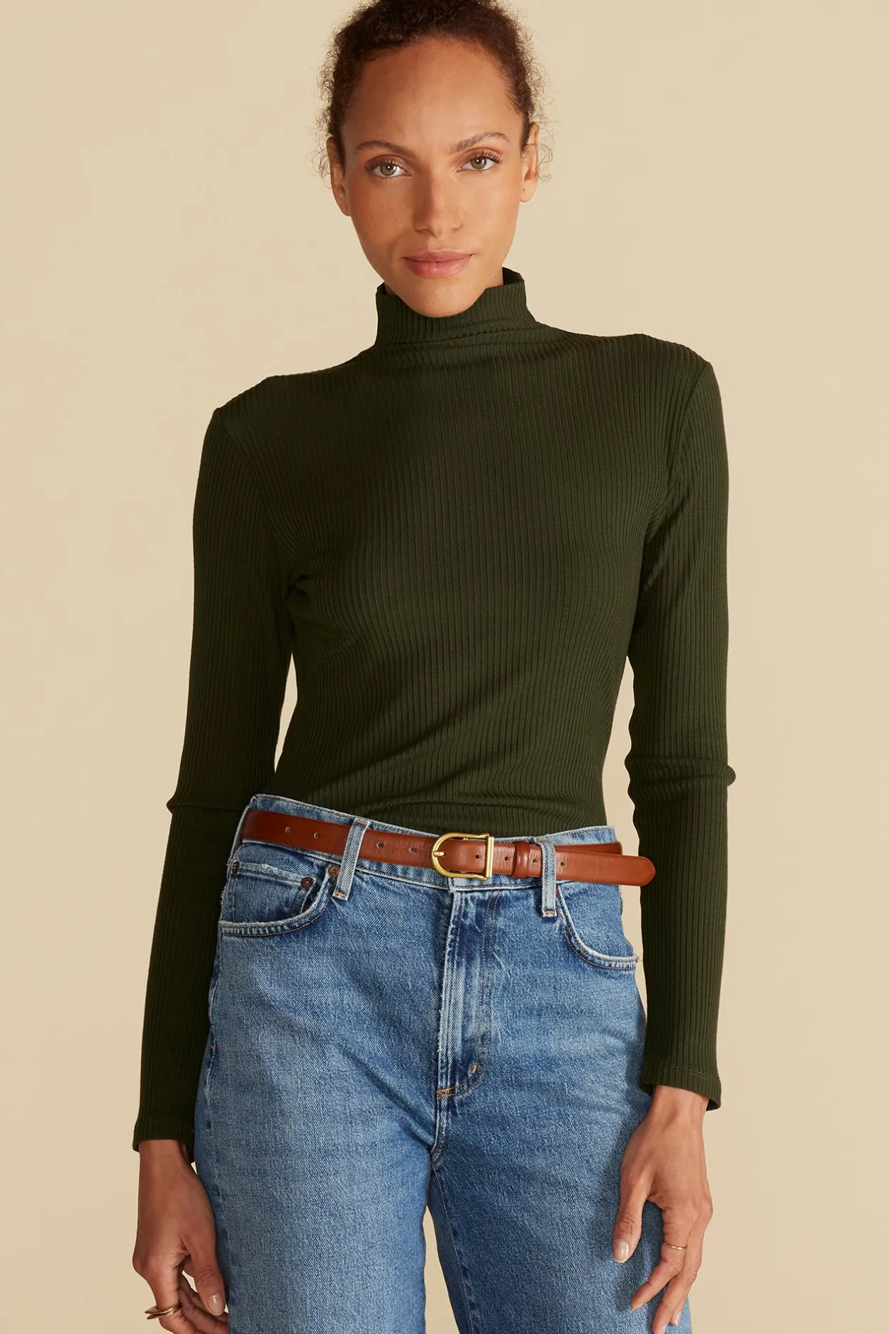 Amour Vert Tops*Lux Paris Rib Turtleneck