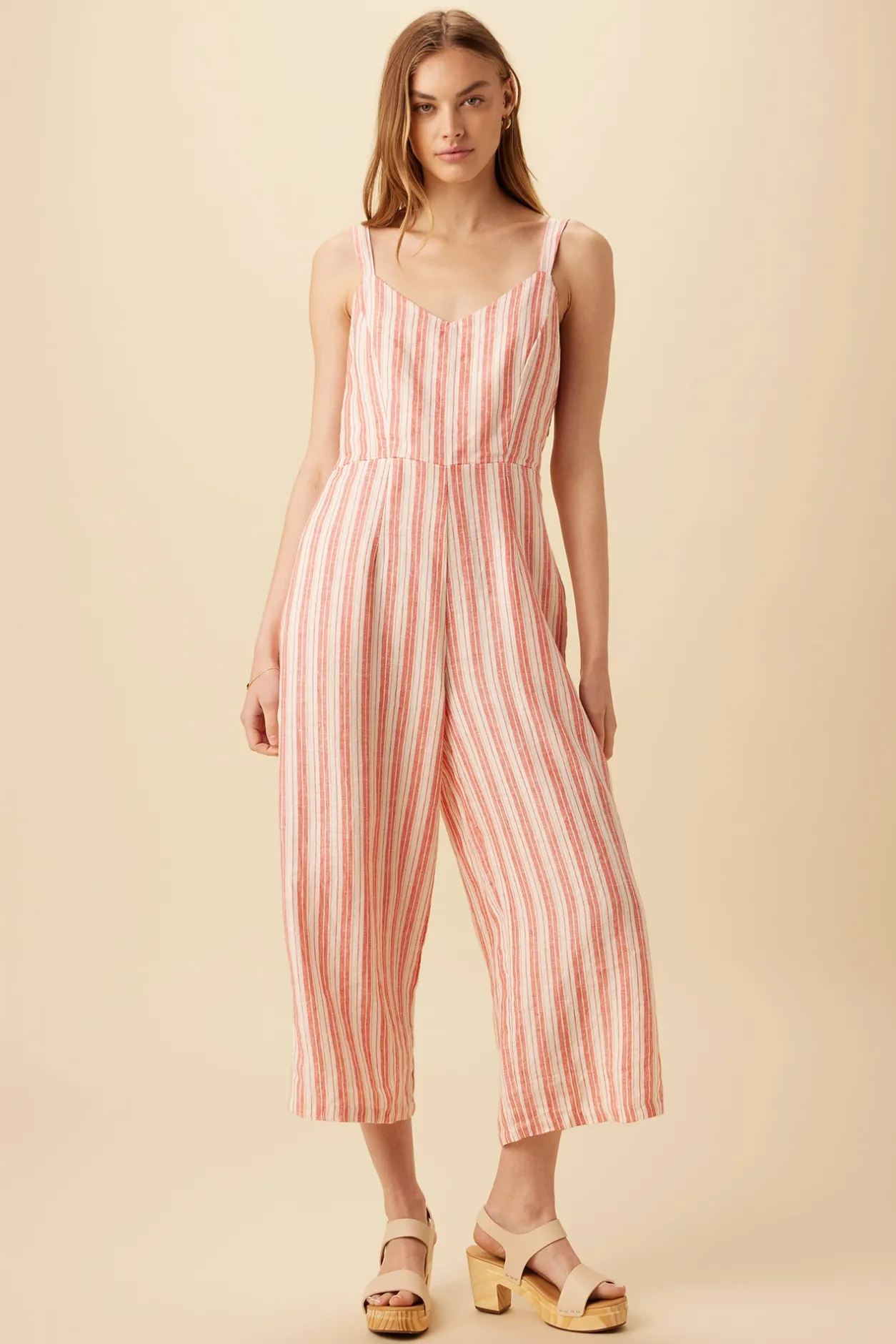 Amour Vert Jumpsuits | Clearance*Taya Linen Jumpsuit