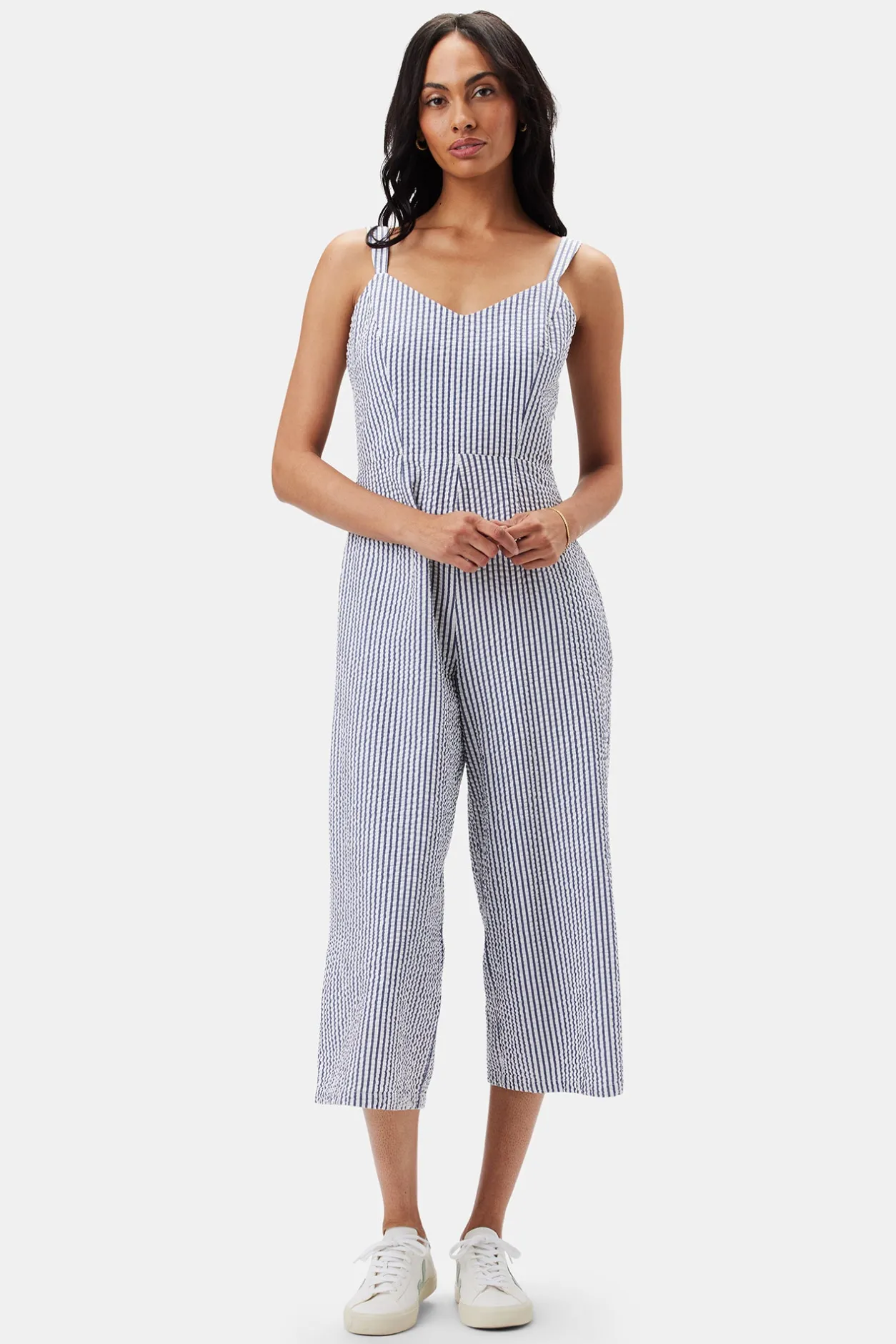 Amour Vert Jumpsuits | Clearance*Taya Seersucker Jumpsuit