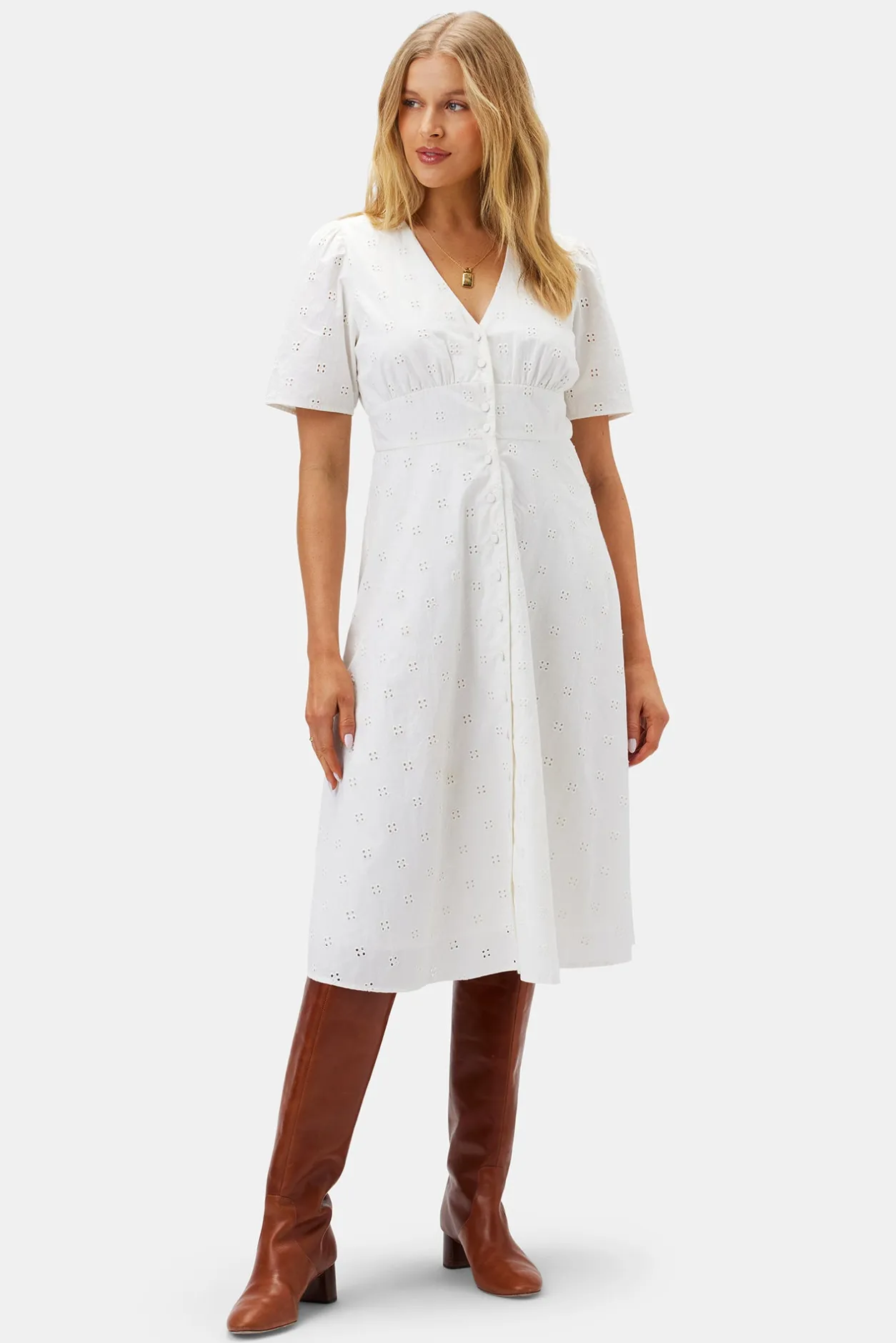 Amour Vert Dresses | Clearance*Violette Organic Cotton Eyelet Dress